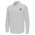 thumbnail image 2 of Men's Antigua Gray Washington State Cougars Ellis Woven Tri-Blend Long Sleeve Button-Down Shirt, 2 of 3