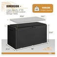 thumbnail image 7 of SONGMY 100 Gallon Waterproof Large Resin Deck Box Outdoor Storage Box Indoor Lockable Storage Container with Cushion for Patio Furniture Garden Pool Cushions (Black), 7 of 7