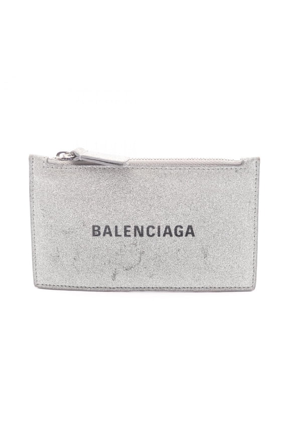 Pre-Owned Balenciaga BALENCIAGA EVERYDAY Business Card Case, Leather with Glitter,... (Fair)