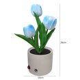 thumbnail image 3 of Luces Nocturnas Lámpara de mesa de lectura segura con luz de escritorio de cabecera de tulipán LED para regalo de San Valentín de boda, 3 of 7