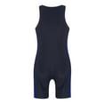 thumbnail image 6 of YEAHDOR Mens One-Piece Swimwear Sleeveless Front Zipper Swimming Jumpsuit Bathing Suit Black&Blue XXL, 6 of 7