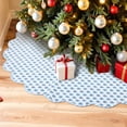 thumbnail image 3 of Falda de Árbol de Navidad Mini Inflable de Algodón Floral 48 cm Azul/Blanco, 3 of 6