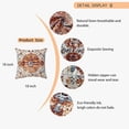 thumbnail image 6 of Boho Pillows Covers 18x18 Inch Set of 2 Bohemian Vintage Carpet Pattern Throw Pillows Brown Blue Ethnic Floral Medallion Decorative Cotton Linen Outdoor Cushion Cases for Home Sofa Living Room Couch, 6 of 6