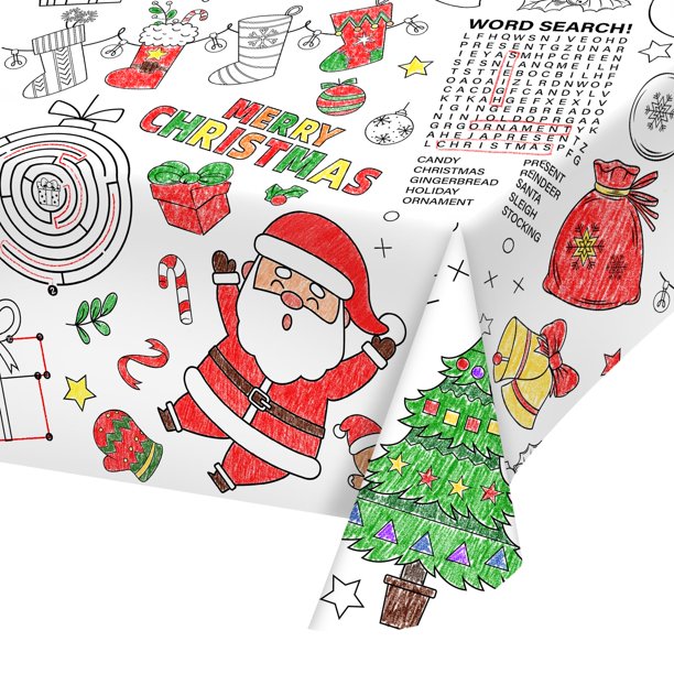 Mantel desechable Christmas Decorations Gatherfun, 54 x 88 pulgadas