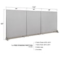 thumbnail image 2 of GOF Freestanding Office Partition-Straight Run w/ Safety Legs (132"W x 60"H) Room Divider, Privacy Screen, Workstation Cubicle, 2 of 12
