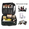 thumbnail image 2 of FORMRS Travel Makeup Bag Large Capacity Train Case Cosmetic Organizer with Adjustable Dividers, Green Christmas Trees, 2 of 8