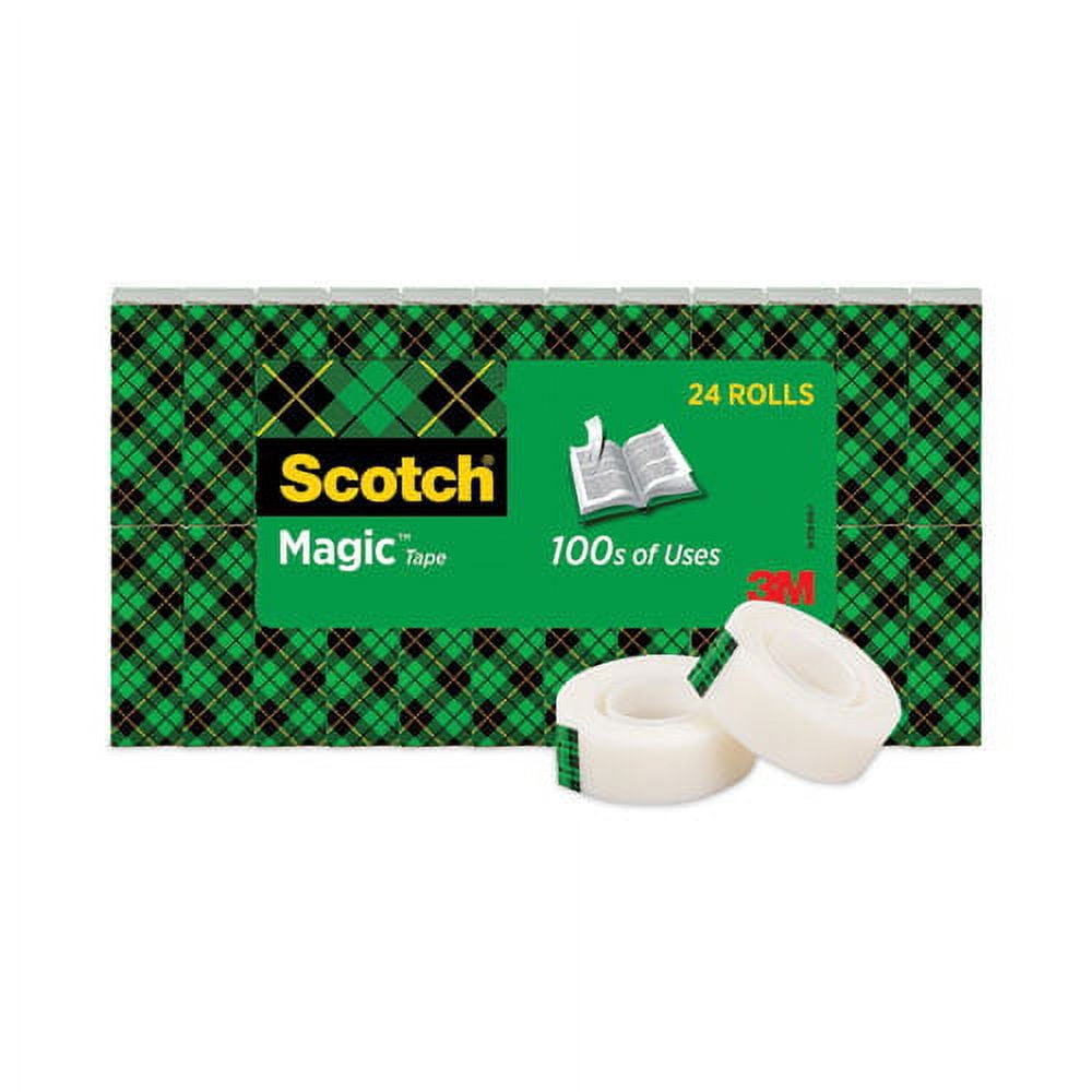 Magic Tape Value Pack, 1" Core, 0.75" X 83.33 Ft, Clear, 24/pack | Bundle of 2 Packs