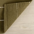 thumbnail image 4 of Rugs USA Nightwalk Striped Wool Area Rug, 7' 6" x 9' 6", Nightwalk Olive Green, 4 of 8