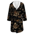 thumbnail image 4 of Jindong Robes en Peluche pour Femmes Robe en Polaire Longue Chaude Peignoir de Bain Veste de Détente Imprimée Robe de Confort Robes pour Femmes, 4 of 5