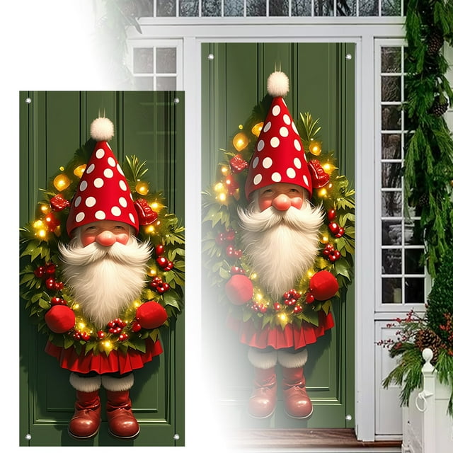 Rideau de Porte de Vacances pour Maison Festive Atmosphère Instantanée Création avec Motifs et Couleurs Riches