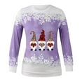 thumbnail image 4 of Mirages Cardigans à Capuche Surdimensionnés pour Femmes, T-Shirt Ample Imprimé d'Hiver pour Femmes, Chemisier à Manches Longues, Hauts Décontractés à Col Rond, 4 of 4