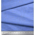 thumbnail image 2 of Soimoi Blue polyester Crepe Fabric Heart & Arrow Tribal Fabric Prints By Yard 42 Inch Wide, 2 of 3