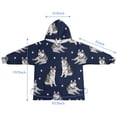 thumbnail image 7 of Siberian Husky Blanket Hoodies for Kids 6-13YR Oversize Wearable Blanket Hoodies for Boys Girls Teens, 7 of 7