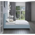 thumbnail image 5 of Pemberly Row Mid-Century Light Blue Linen Textured Fabric Twin Bed, 5 of 9