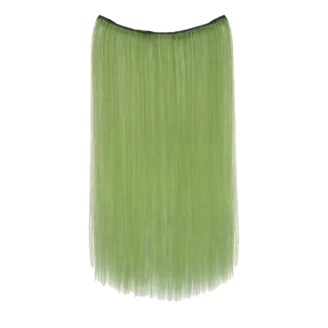 Makeup|Bradem wig April Deals Hair Extensions Real Human Hair Remy Wire In Hair Extensions Secret Fish Line Hair Piece With 2 Clips Long Straight 20 Inch, 1 piece ear-hanging dyed wig