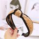 thumbnail image 4 of sweethay Diadema de rafia con nudo de aro, estilo bohemio, lazo de ganchillo, accesorios de playa anchos, adornos, diademas de verano para mujer Accesorio para el cabello tipo 3, 4 of 6