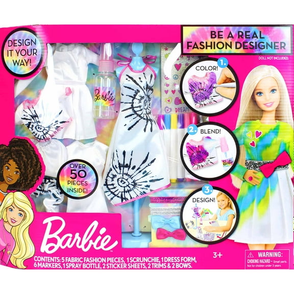 Barbie Tie-Dye Be a Real Fashion Designer Doll Clothes Designing Kit