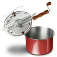 thumbnail image 3 of Original Whirley Pop Starter Pack - Wabash Valley Farms Popcorn Kit, Whirley Pop Popcorn Maker With 3 Movie Theater Popcorn Kits and 4 Movie Night Face Tubs, Gourmet Popcorn Gift Sets Metal Gear-Red, 3 of 6