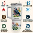 thumbnail image 4 of Raven Bird Lover Custom Tumbler 40oz – Personalized Stainless Coffee Mug with Straw, Lid and Handle – Gift Idea for Animal Loving Women Girls Christmas Birthday, 4 of 6
