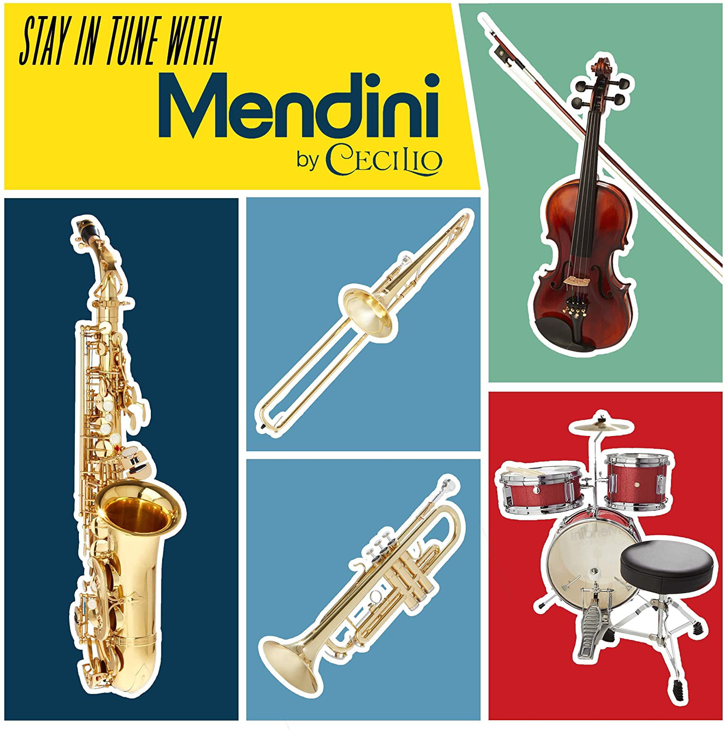 Mendini By Cecilio Eb Alto Saxophone - Case, Tuner, Mouthpiece, 10 Reeds, Pocketbook- MAS-BK r E Flat Musical Instruments - image 5 of 8