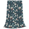 thumbnail image 2 of Honeii Vintage Floral Print Fleece Blanket - Throw Blanket for Bed, Sofa, Couch, Camping, and Travel , Microplush Ultra Soft Warm Blanket-60"x50", 2 of 7
