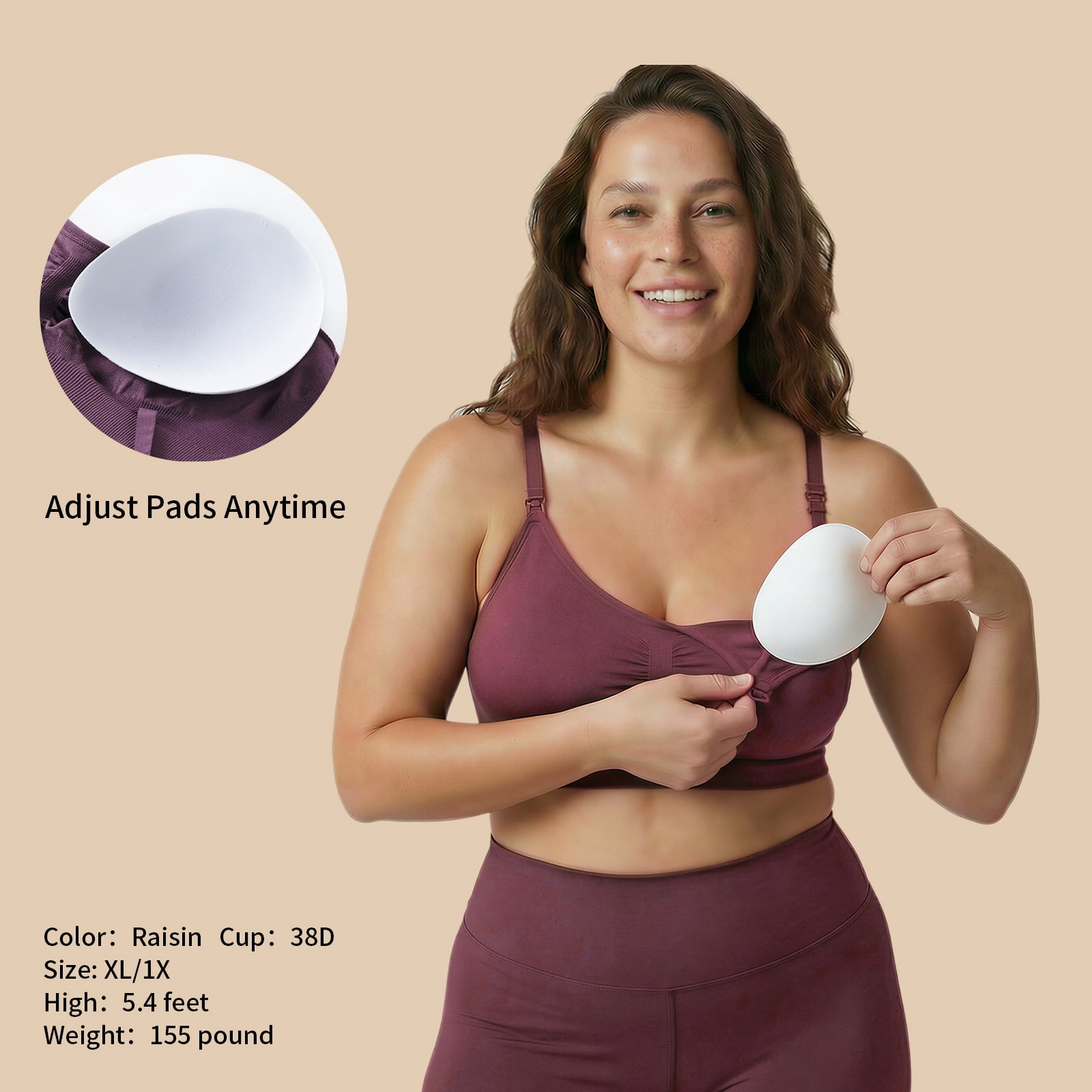 Under Control Plus Size Wireless Nursing Bra Full Coverage 4-Pack S Size