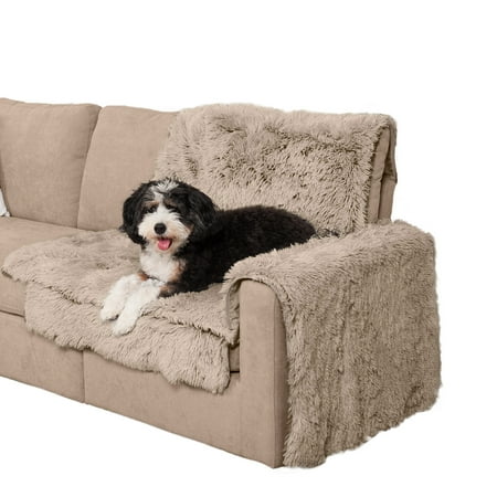 UPC: 0842229129588 | FurHaven Pet Products Luxury Fur Snuggle Spot Furniture Protector – Taupe One Size