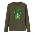 thumbnail image 4 of FAIWAD St. Patrick's Day Tops for Womens Long Sleeve Round Neck Printed Casual Plus Size Tunic Tops, 4 of 4