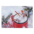 thumbnail image 1 of Printed Glass Cutting Board (Marshmallow Snowman), 1 of 1