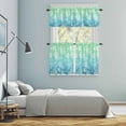 thumbnail image 6 of Marine Life Kitchen Curtains Valances and Tiers Set of 3 Starfish Shell Coral Gradient Blue Green Ocean Tier Curtains and Valance with Rod Pocket for Small Windows, 27.5"x24", 6 of 9