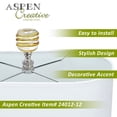 thumbnail image 6 of Aspen Creative 24012-12, 2 Pack Clear with Yellow Line Glass Lamp Finial in Nickel Finish, 2" Tall, 6 of 7