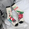 thumbnail image 5 of Daiia Merry Christmas 1 Print Crew Socks – Soft Breathable Long Socks for Men & Women, Moisture-Wicking & Comfortable Daily Wear Socks, One-Size Fits Most (US 5-11), 5 of 6