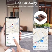 Wallet Tracker Card 2Pack, Bluetooth Tracker with Apple Find My(iOS Only), Rechargeable Thin Smart Card Wallet Finder, Item Finder for Luggage/Passport/Phone/Keys, IP68 Waterproof Black, FCC Approved