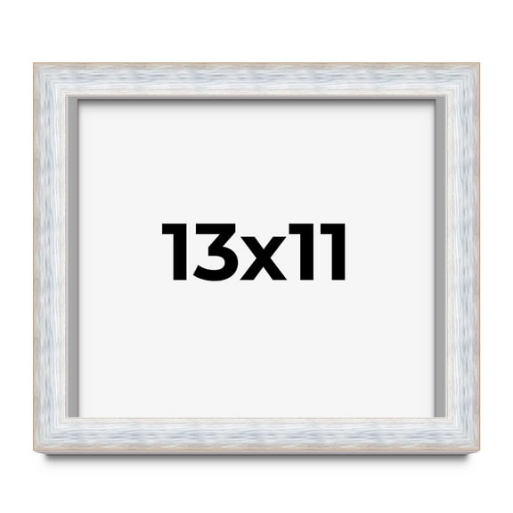 13x11 Shadow Box Frame Silver | 1.625 Inches Deep Real Wood Contemporary Shadowbox Display Frame |