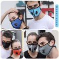 thumbnail image 4 of 4 máscaras antipolvo deportivas + 12 filtros de carbón activado, actividades al aire libre reutilizables y transpirables, carpintería, siega y carrera, ciclismo negro JAMW Sencillez, 4 of 5