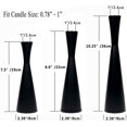 thumbnail image 2 of Juego de 3 candelabros de metal negro con forma cónica, Vi, 2 of 5