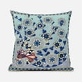 thumbnail image 2 of Glory of Flowers Peacock Throw Pillow with Removable Cover in Light Green Aqua Brown 18x18, 2 of 9