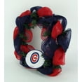 thumbnail image 2 of MLB Chicago Cubs Logo Mesh Holiday Door Wreath, 2 of 3