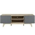 thumbnail image 3 of Modway Marche Mid-Century Moderne 59 Pouces Support de Télévision, 59", Gris Naturel, 3 of 4