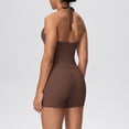 thumbnail image 4 of 2 Piece Outfits Summer,Two Piece Workout Sets for Women Summer Halter Sleeveless Backless Short Tops and Gym Yoga Shorts Athletic Outfits, 4 of 5