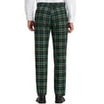 thumbnail image 3 of Unique Bargains Men's Plaid Slacks Regular Fit Flat Front Work Prom Checked Pants 30 Navy Green, 3 of 6