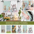 thumbnail image 3 of Serviettes de Cuisine de Pâques Imprimé Lapin Serviette de Vaisselle Serviette de Pâques Ufs Lapin R3R1, 3 of 9