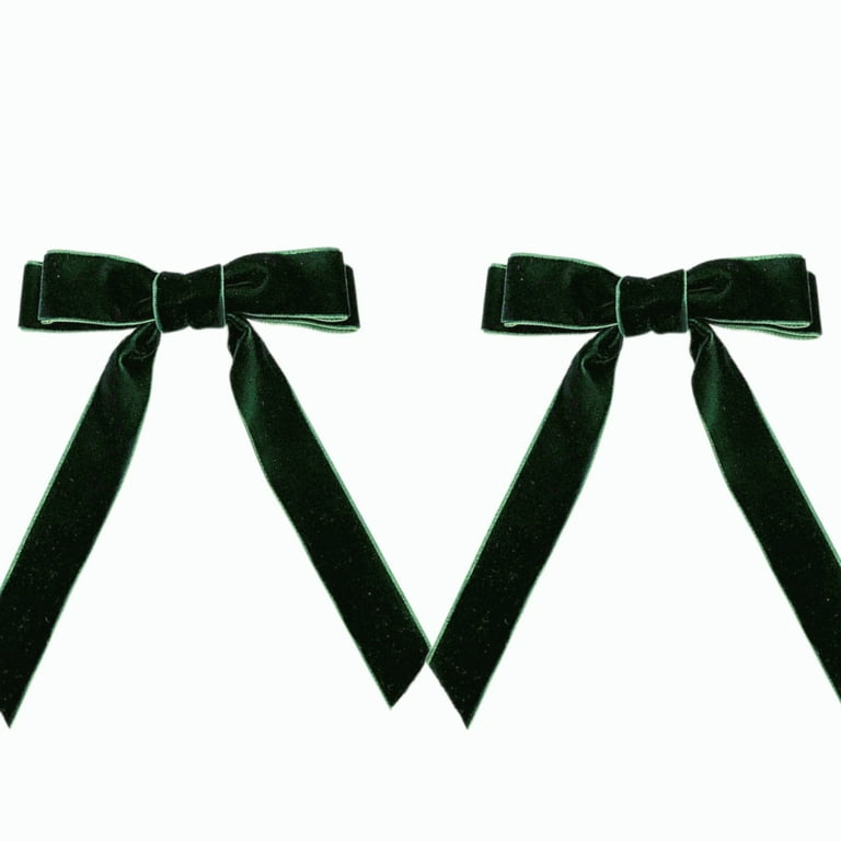 2PCS Black Velvet Bows Girls Hair Clip Ribbon Accessories for Baby Toddlers  Teens Kids 
