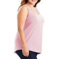 thumbnail image 3 of Admvng Women's Tank Tops Fashion Plus Size Solid Round-Neck Loose Sleeveless T-shirt Pullover Tops, 3 of 6