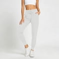 thumbnail image 2 of Arlun Womens Tapered Leg Jogger Pants with Pockets Soft Loose Fit Elastic Waist Comfortable Athletic Wear for Everyday Simple Stylish Pure Color Workout Trousers White XL, 2 of 5