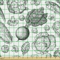 thumbnail image 2 of Vegetable Sofa Upholstery Fabric by the Yard, Hand Drawn Beetroot Cabbage Cauliflower Broccoli Lettuce Healthy Living, Decorative Fabric for DIY and Home Accents, Charcoal Grey White by Ambesonne, 2 of 5