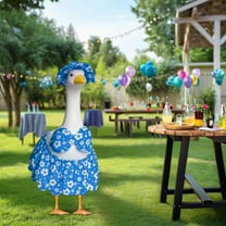 Gmogad Summer Goose Hawaiian Bikini Outfits - Waterproof Outdoor Yard Decoration Costume Set, Festive Beach Theme for Pool Party Garden Patio, Cute Seasonal Holiday Display