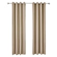 thumbnail image 6 of TWSOUL Grommet Blackout Curtains Thermal Insulated Room Darkening Drapes for Bedroom Living Room 42x84 inch Beige 2 Panels, 6 of 11