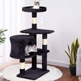 thumbnail image 2 of BestPet Cat Tree 36 Inch Tall Scratching Toy Activity Centre Cat Tower Condo Multi-Level Furniture Scratching Posts for Indoor Cats, Dark Gray, 2 of 8