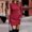 Red, variant on Swuxness Women Long Sleeves Bodycon Dress, Women Casual Mini Dresses, Women's Casual Solid Color Waist Cinched Bodycon Crew Neck Knee Length Dress Beige, XXXXXL